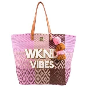 NWT Simply Southern | WKND Vibes | Calabash Tote Bag Beach Travel Weekend Large